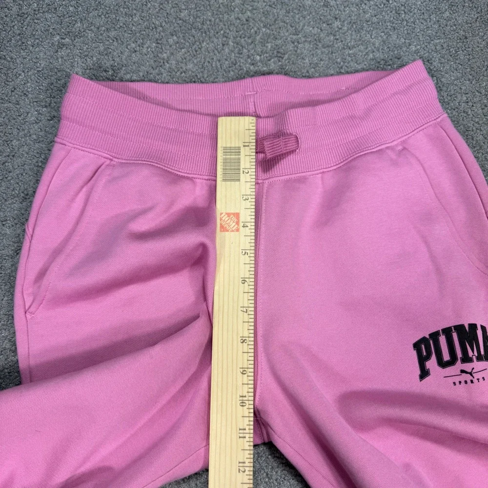 Puma Joggers Women's Small Pink Fleece Lined Athletic Training Sports Sweatpants - Picture 6 of 9